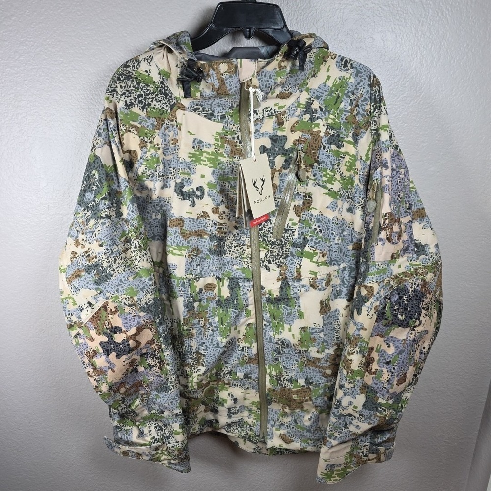 Forloh MEN'S 3L ALLCLIMA RECCO RAIN JACKET 2XL Hunting Camo USA Made Deep Cover
